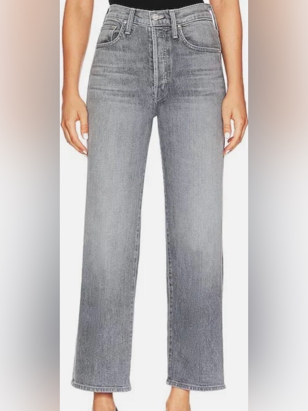 Mother Jeans The Rambler Ankle High Rise Relaxed Straight Bars and Phrases 29